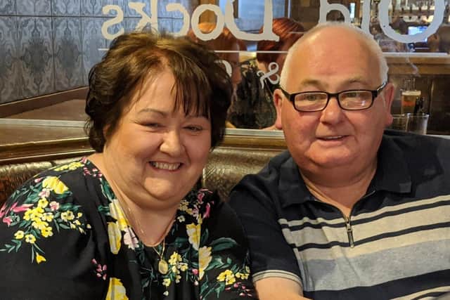 Seamus Loughrey with his beloved wife Myra, whose name was the last word he said before he passed away.
