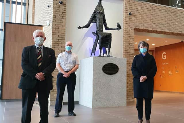 Pictured at the completion of the new North Wing Facility at Altnagelvin Hospital from left to right: Alan Moore, Director of Capital Development; Martin Sweeney; Commissioning Engineer Capital Development and Dr Anne Kilgallen, Western Trust Chief Executive