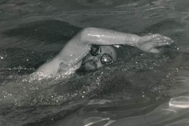 Ray in training for the Channel Swim.