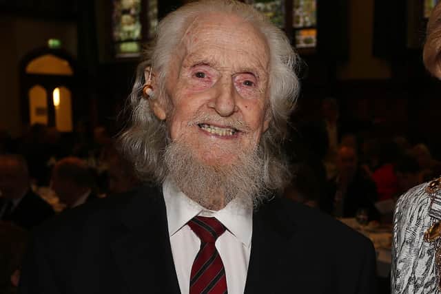 Veteran diver Ray Cossum pictured at an event to mark the centenary of the sinking of the Laurentic. Lorcan Doherty Photography.