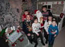 The Mayor of Derry City and Strabane District Council, Brian Tierney pictured with his wife Cheryl and children Cian, Shane, Mary-Kate and Ben at the launch of the Mayor's Christmas Jumper Appeal at Le Petit Village, Bishop Street on Wednesday afternoon. It is hoped this year's event will raise money for the Mayor's chosen Christmas charity, Aurora Counselling. (Photo: Jim McCafferty Photography)