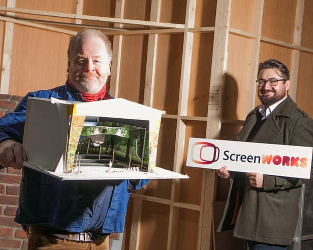 Shane is pictured with Sean Boyle, Into Film’s ScreenWorks Delivery Co-ordinator