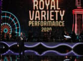 Host Jason Manford performing at the Royal Variety Performance in the historic Blackpool Opera House in the Winter Gardens Complex