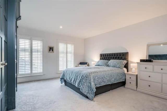 One of the four bedrooms
