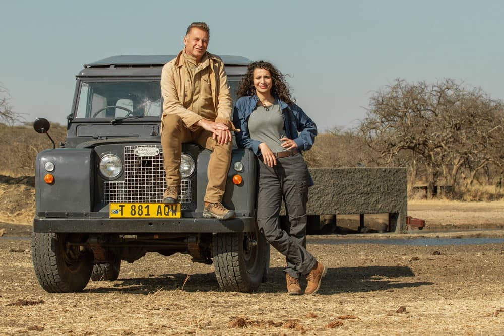 Chris Packham and Ella Al-Shamahi at the Waterhole