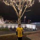 Sam Donaghy, who has raised over £4,000 for charity by walking 100 miles in a month.