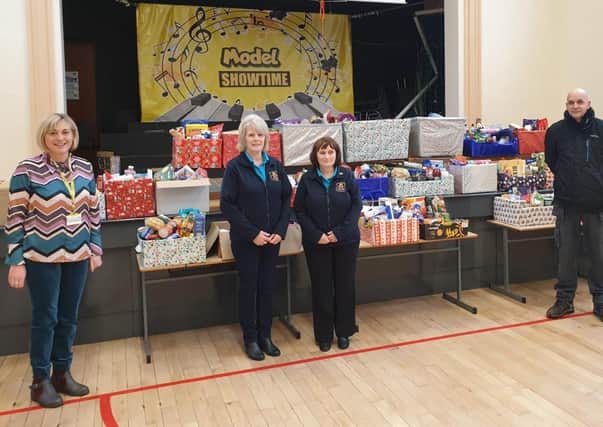 Items collected in the Model P.S. Christmas initiative. Principal Michelle Ramsey said: There are families in our community who could benefit, and we have a lot of good quality items that can go out to them this Christmas."