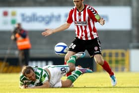 COMING HOME . .  Danny Lafferty, pictured playing for Derry City back in 2011, is poised for a return to Brandywell.