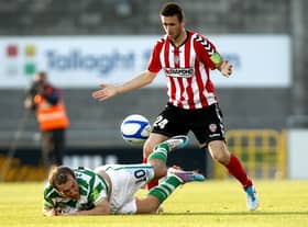 COMING HOME . .  Danny Lafferty, pictured playing for Derry City back in 2011, is poised for a return to Brandywell.