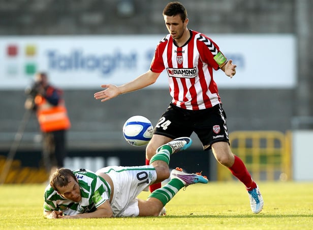 COMING HOME . .  Danny Lafferty, pictured playing for Derry City back in 2011, is poised for a return to Brandywell.