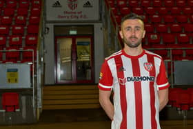BACK HOME . . . Danny Lafferty has signed a two year deal with his hometown club, Derry City.