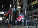 The Union flag is taken down outside the European Parliament in Brussels, Belgium last year ahead of the UK leaving the European Union. (PA Wire)