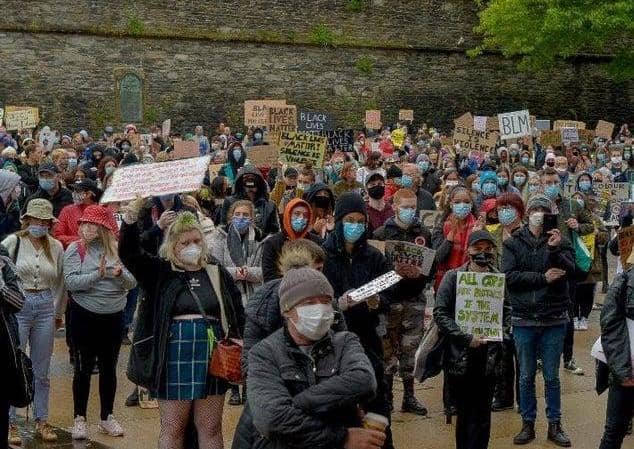 The Black Lives Matter protest in Derry in June.