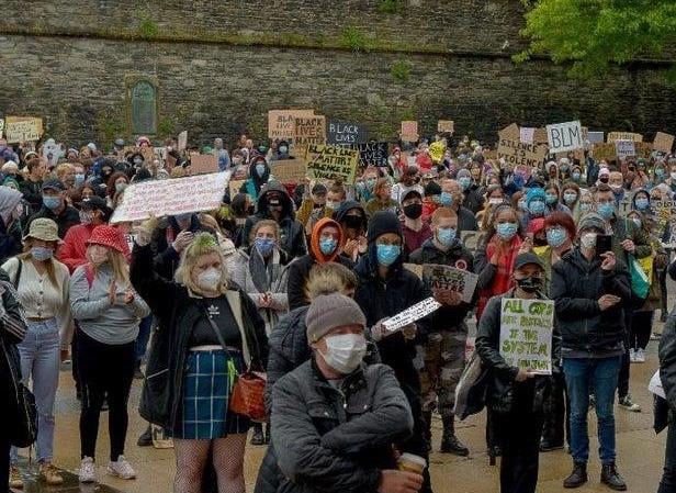 The Black Lives Matter protest in Derry in June.