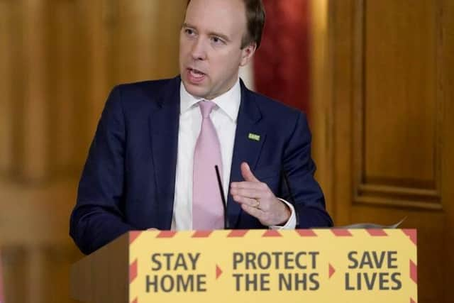 The British Health Minister Matt Hancock