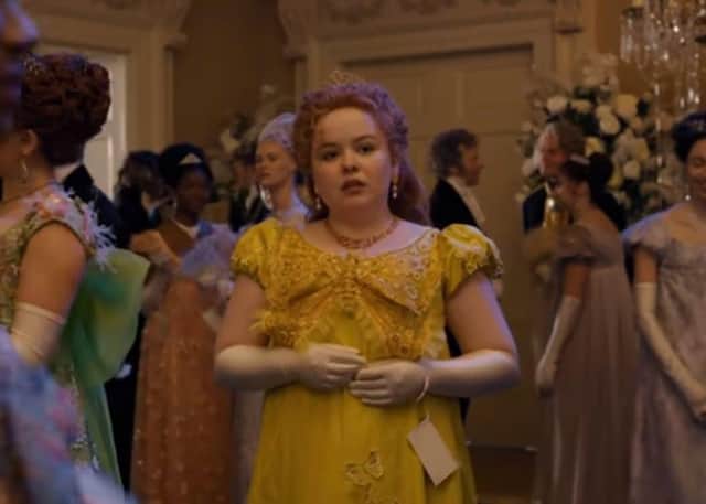 Derry Girls actress Nicola Coughlan in new Netflix hit Bridgerton (via YouTube)