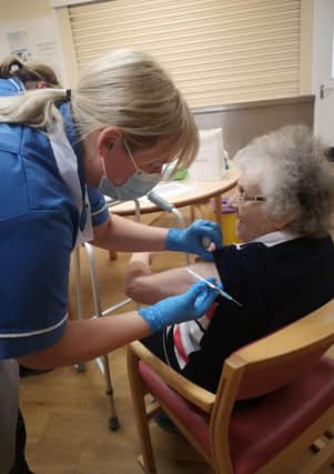 Vaccinations under way at Rectory Field care home in Derry.