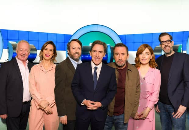 Les Dennis, Lou Sanders, David Mitchell, Rob Brydon, Lee Mack, Alice Levine, Richard Osman