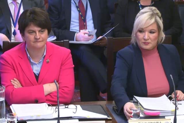 First Minister Arlene Foster and deputy First Minister Michelle O'Neill pictured previously.