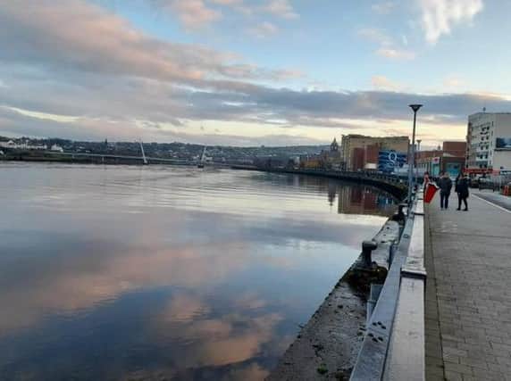 The quayside walkway in Derry.
