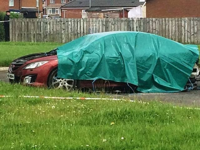The scene of the crash.