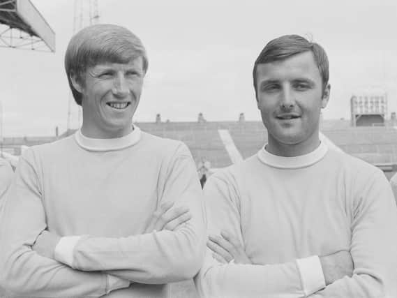 Manchester City legend, Colin Bell pictured with Glyn Pardoe in 1969.