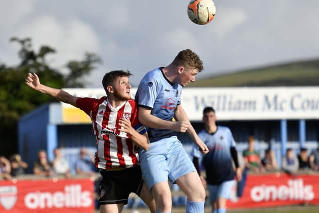 Ronan Boyce, pictured captaining Derry City U19s in the Foyle Cup against Institute, hopes to make his breakthrough in the first team this year.