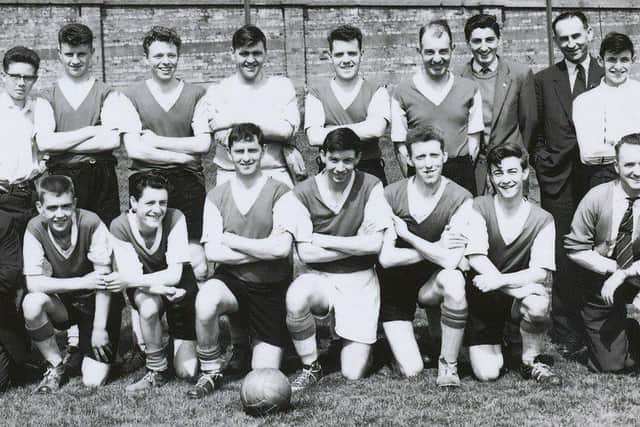 1960s... Liam (in back row) was a member of the Derry Journal’s football team which competed in junior competitions locally. Also included in picture are Willie McKinney, Noel McBride, Larry Doherty, Frank Curran, John McManus, Tom Cassidy, Charlie McBride, Danny Doherty, Joe Martin, Tony McLaughlin, and Willie O’Connell.