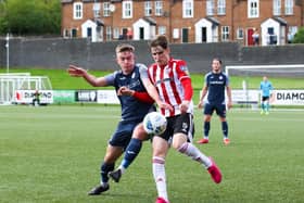 Stephen Mallon pictured in action against Sligo Rovers at Brandywell.