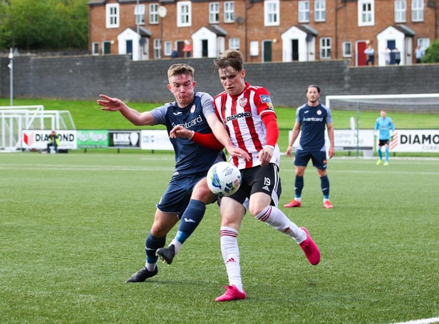 Stephen Mallon pictured in action against Sligo Rovers at Brandywell.