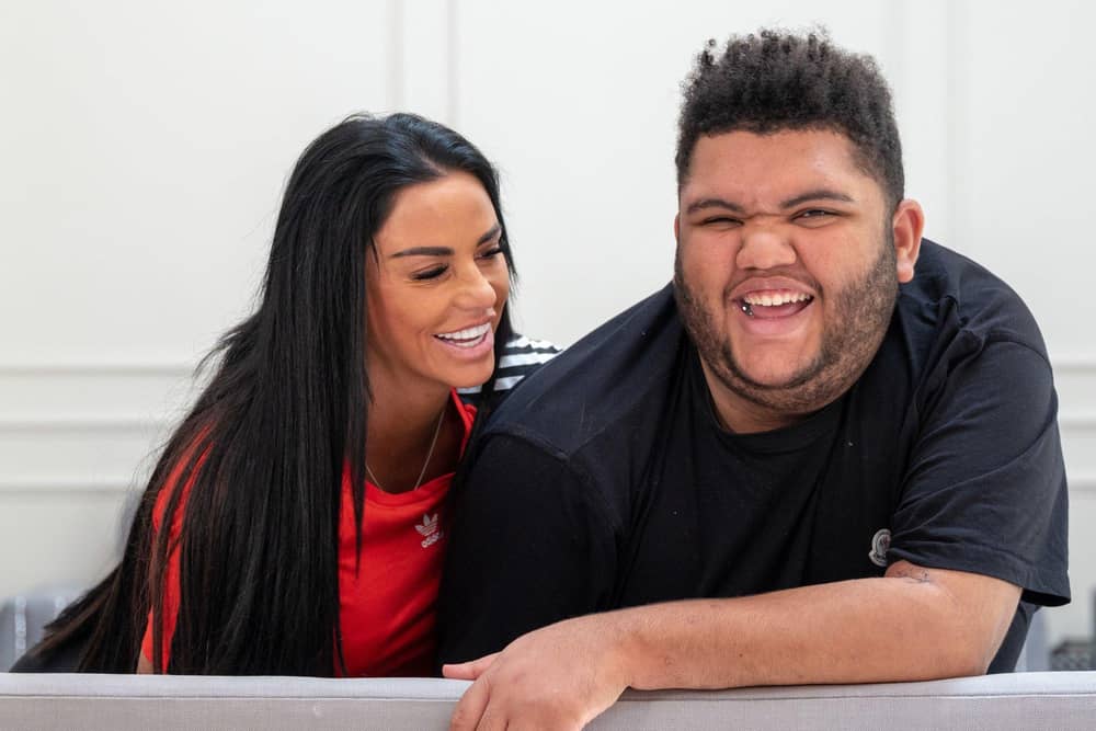 Katie and Harvey enjoy a laugh together