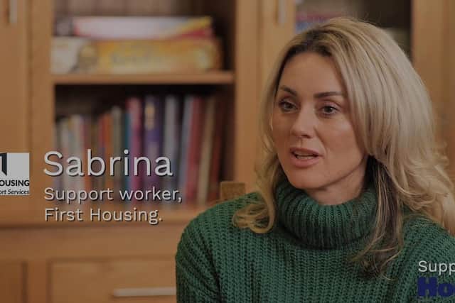 Local support worker Sabrina from First Housing who features in the video released as part of the recruitment drive.