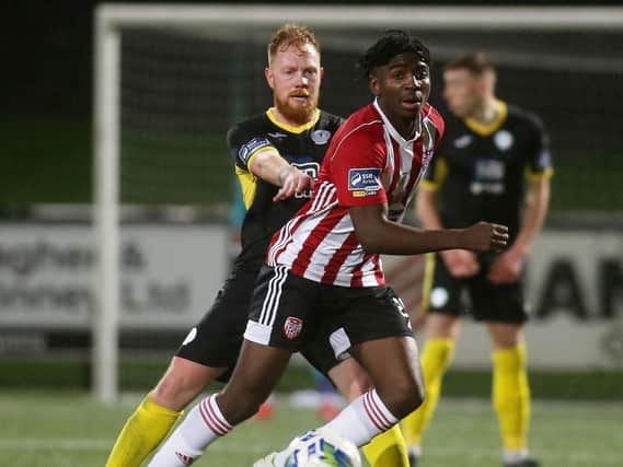 Danny Lupano in action for Derry City during his loan spell last season.