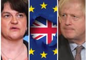 DUP leader and First Minister, Arlene Foster and Prime Minister, Boris Johnson.