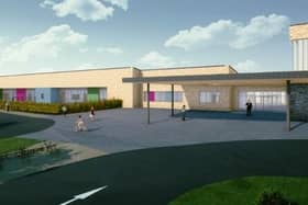 An image of how the new school will look when completed.