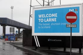 Signage at Larne Port.