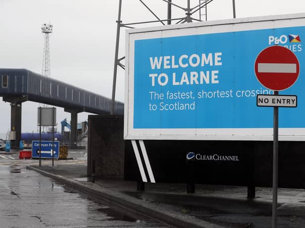 Signage at Larne Port.