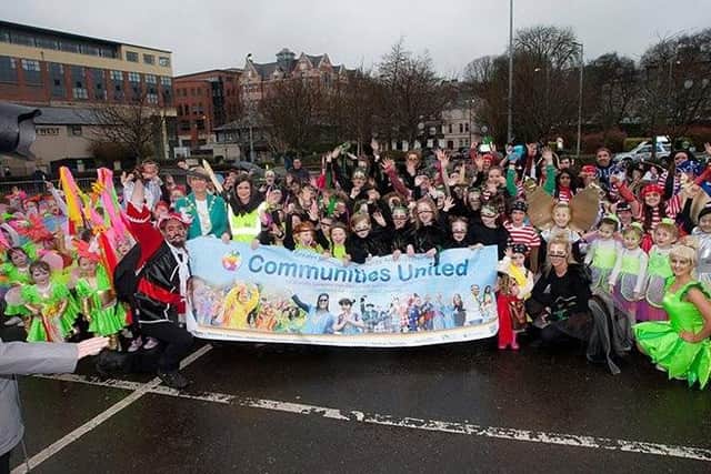 One of the recent ‘Communities United’ St. Patrick’s Day celebrations with the then Mayor of Derry City and Strabane District Council, Alderman Hilary McClintock.