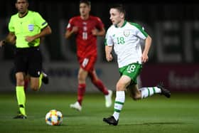 The talented Joe Hodge pictured in action for the Republic of Ireland U19s. Picture by Sportsfile.