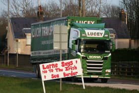 The sign appeared in the Larne area over the last few days. (Photo: PA Wire)