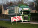 The sign appeared in the Larne area over the last few days. (Photo: PA Wire)
