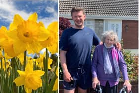 Philip Patterson, pictured with his late grandmother, Audrey Carruthurs is cycling in her memory and to raise funds for the Marie Curie nurses who looked after her.