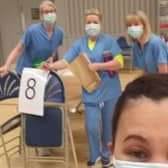 Nursing staff at Foyle Arena.