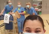 Nursing staff at Foyle Arena.