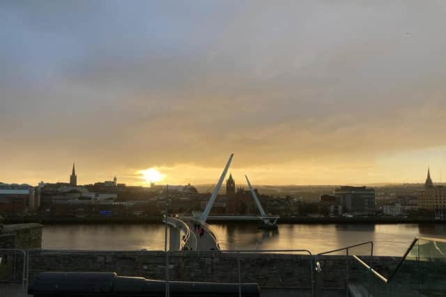 Sunset in Derry City.