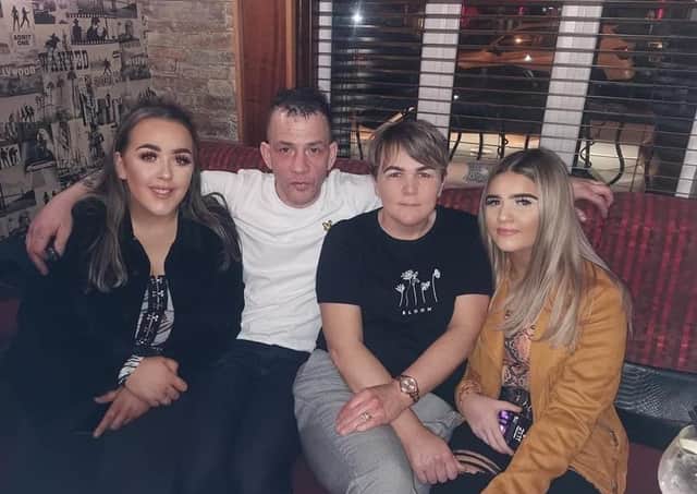Shannon, pictured with her family.