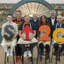 Prue, Matt and Paul with Daisy Ridley, Rob Beckett, Alexandra Burke and Tom Allen