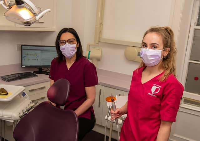 Dental Nurse Niamh Irvine, pictured with Dr. Deirdre Ball, One Dental, Queen Street. (Pic Martin Mckeown).
