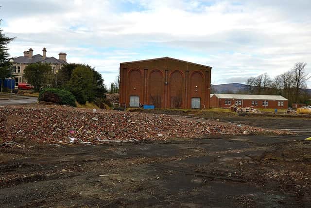 Ongoing demolition work at the old Foyle College senior school on the Duncreggan Road. DER2108GS â€“ 027