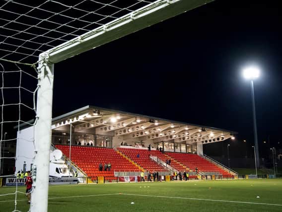 Derry City FC's traditional home, the Ryan McBride Brandywell Stadium.